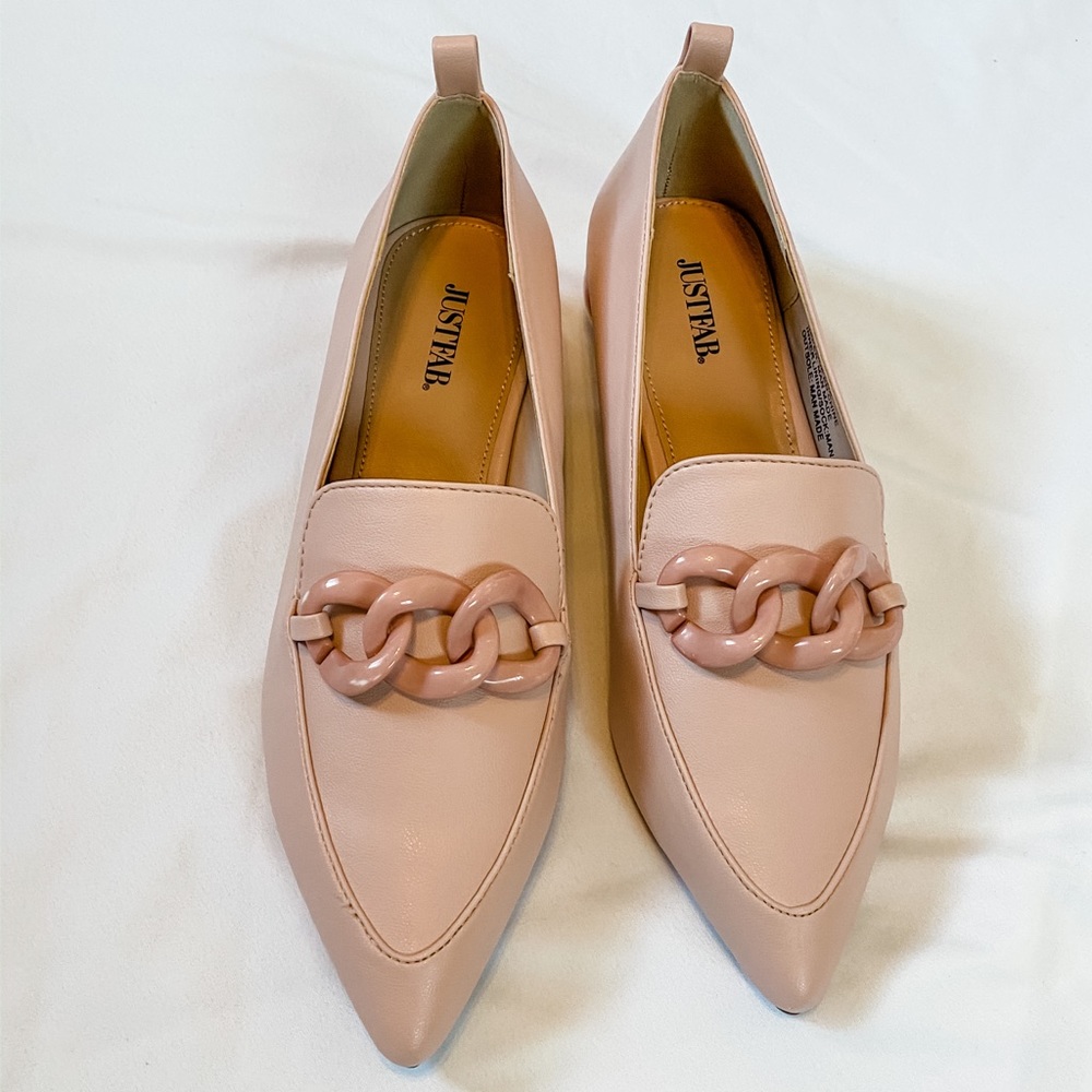 Blush Flats with Marble Heel